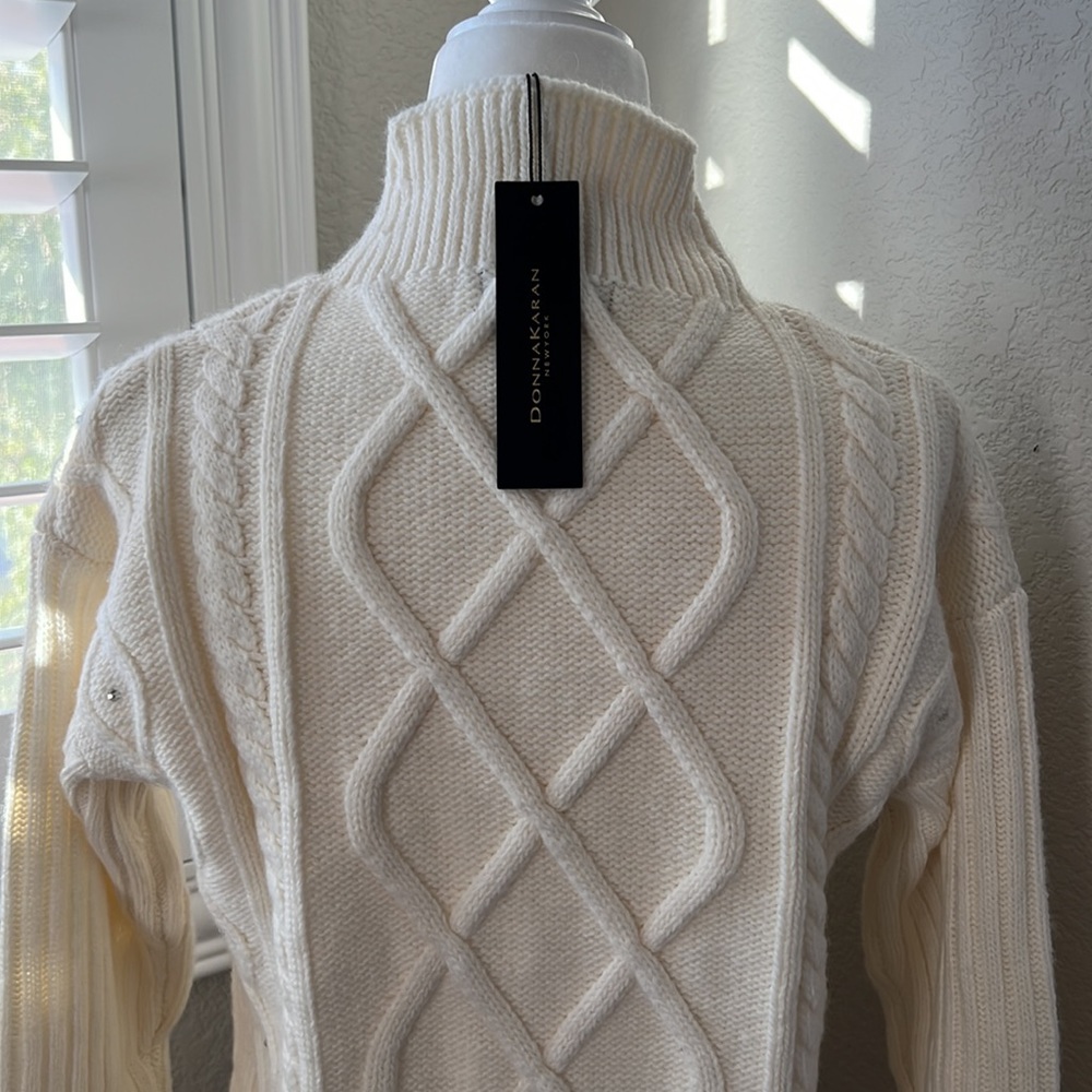 Donna Karan Faux Pearl Embellished Sweater - Picture 6 of 8